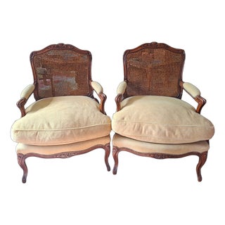 Baroque-Style Armchairs with Hand-Woven Vienna Straw Backrests, Italy, 1960s, Set of 2 For Sale