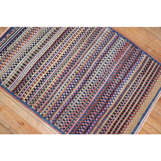 Contemporary Funky 20th Century Turkish Deco Rug For Sale - Image 3 of 6