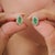 Vintage Inspired 1.8 Ct Natural Marquise Emerald & Diamond Stud Earrings 2 Pieces For Sale - Image 6 of 12