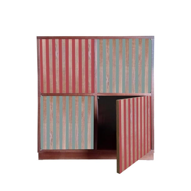 Contemporary Colorful Striped Wolf Sideboard by Pietro Meccani for Meccani Design For Sale - Image 3 of 6