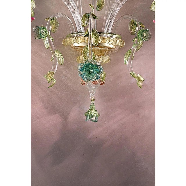 Contemporary Floreal Murano Glass Wall Sconce by Simoeng For Sale - Image 3 of 6