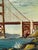 Golden Gate Bridge Oil Painting San Francisco California Miniature Coastal Landscape c.1980 Signed by Jean Bowler For Sale - Image 11 of 18