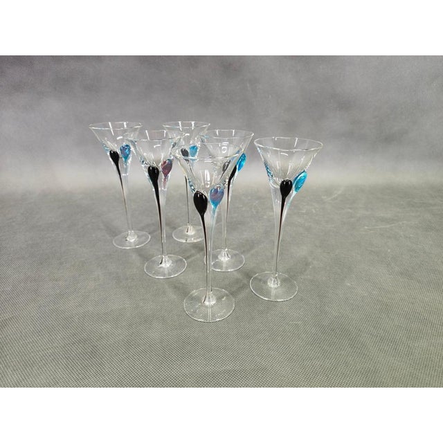 Bohemian Hand Blown Decanter and Glasses Set from Crystalex, 1990s For Sale - Image 4 of 16