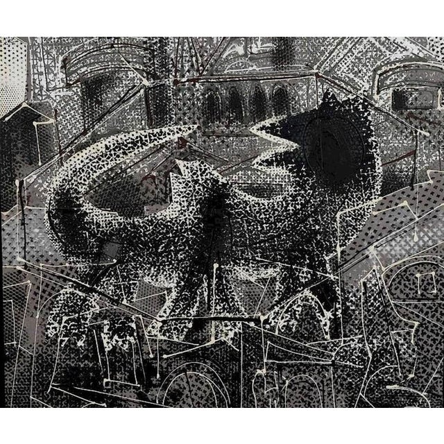 Abstract 1980s Gerome L. Kamrowski Painting For Sale - Image 3 of 13