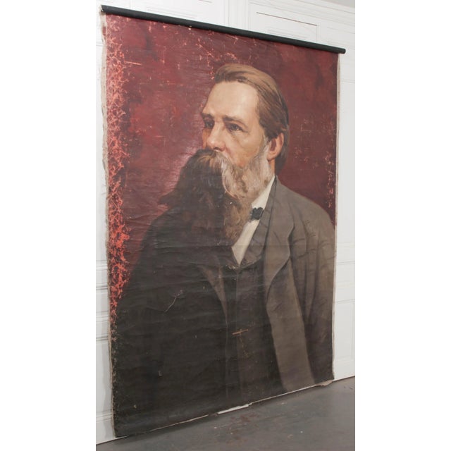 German 19th Century Large Portrait of Friedrich Engels For Sale - Image 10 of 13