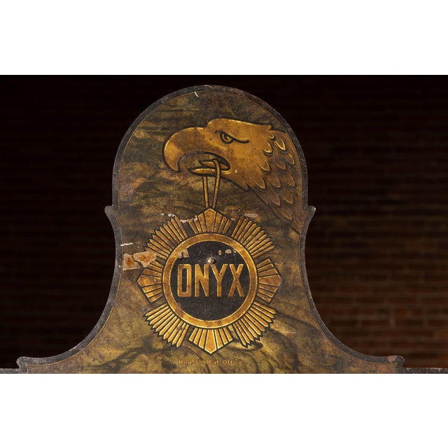 Metal C. 1920 Onyx Hosiery Tin Litho Pos Store Display For Sale - Image 7 of 10