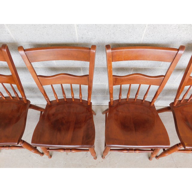 English Nichols & Stone Thumb Back Windsor Style Chairs - Set of 6 For Sale - Image 3 of 9