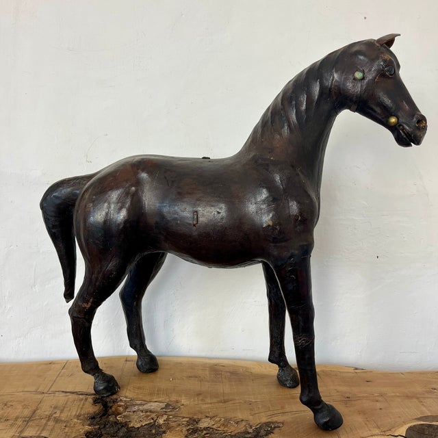 Victorian Leather Horse Sculpture, Late 19th Century For Sale - Image 12 of 18