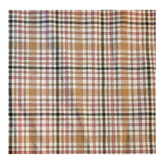 Vintage Ralph Lauren "Alpha Kappa Alpha" Greek Plaid Cotton Broadcloth- 4 Yards For Sale