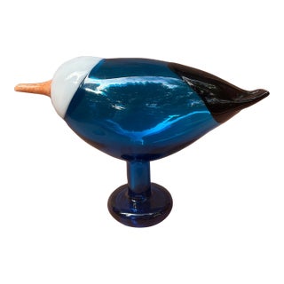 Large Mid Century Modern Ovia Toikka Nuutajarvi Art Glass Bird Finland For Sale