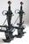 Antique Hand-Forged Wrought Iron Andirons, 1890s, Set of 2 For Sale - Image 9 of 13