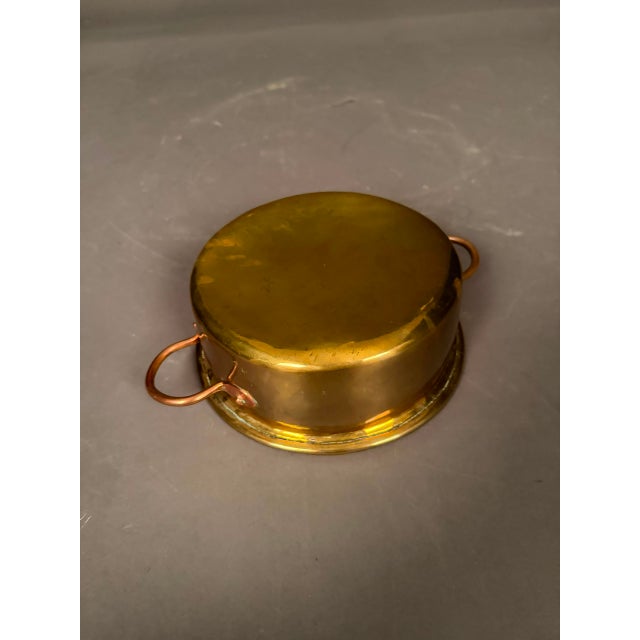 French Mid-19th Century French Brass Cooking Pot With Copper Handles, Circa 1850 For Sale - Image 3 of 9