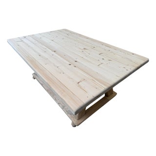 Rustic Farmhouse Table in Spruce For Sale