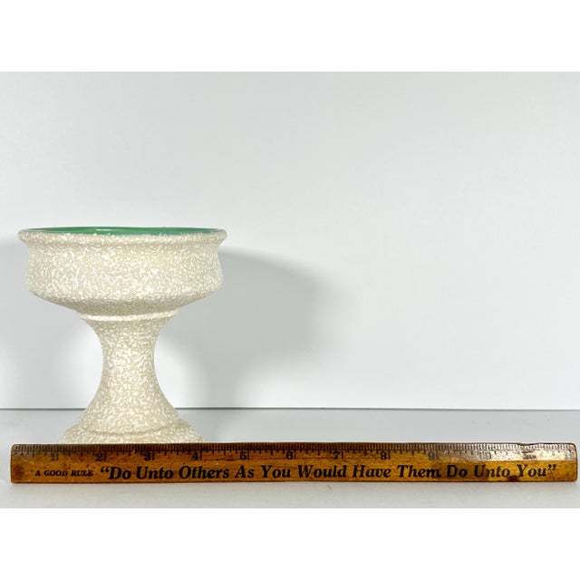 Turquoise MCM California Originals Pottery Compote: Turquoise & Beige, 1964 For Sale - Image 8 of 9