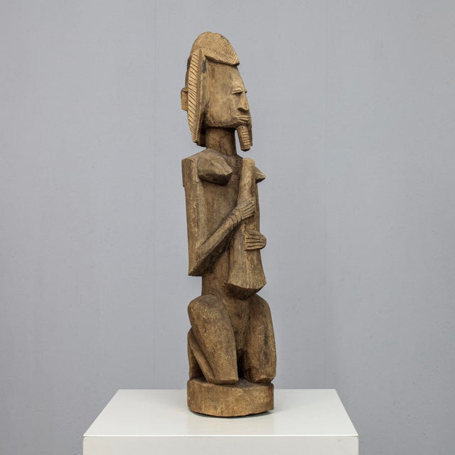 African Artist, Dogon Female Sculpture, 1970s, Wood For Sale - Image 3 of 10