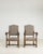 Gothic Pair of Oak Castle Upholstered Armchairs, Antique, France, 19th Century For Sale - Image 3 of 14