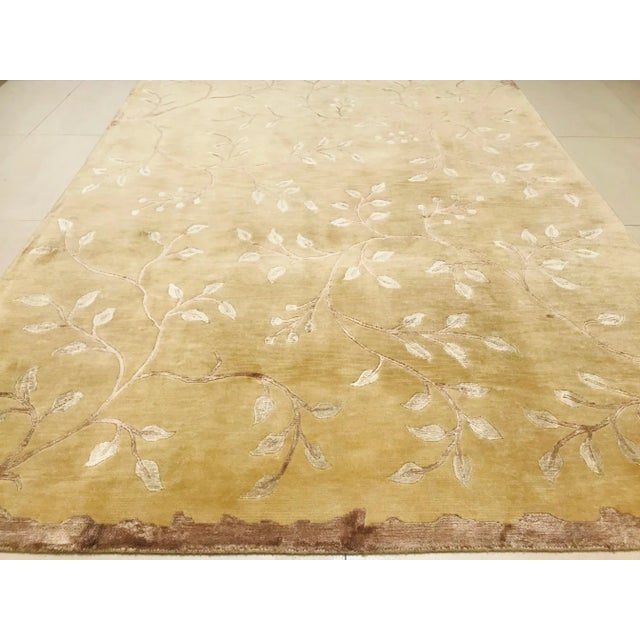 Nepalese Rug with Leaves and Branches, 1980s For Sale - Image 14 of 17
