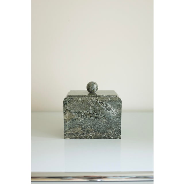 Mid-Century Modern 1940s Large Swedish Kolmårds Marble Box For Sale - Image 3 of 8