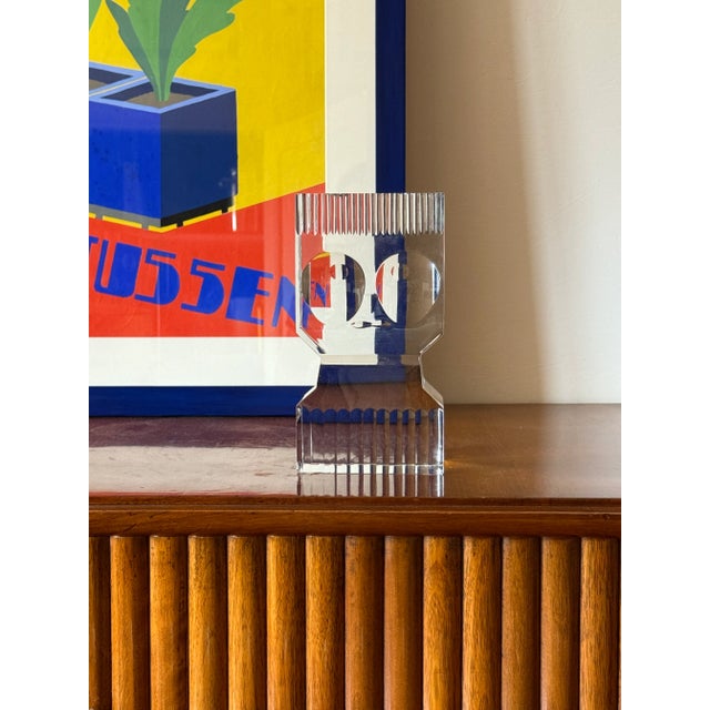 Modern glass sculpture designed by master Sven Palmqvist (1906-1984) Orrefors, Sweden 1971 Glass artist Sven Robert...