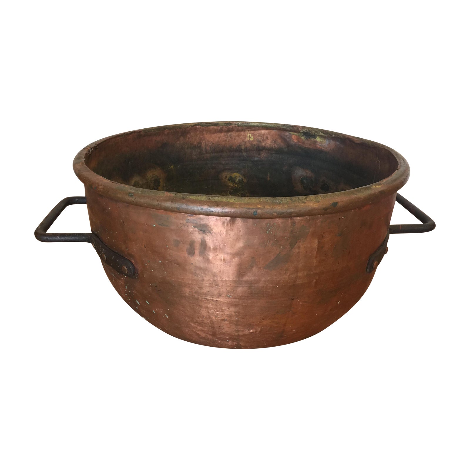 Giant Antique Copper Cauldron Chairish