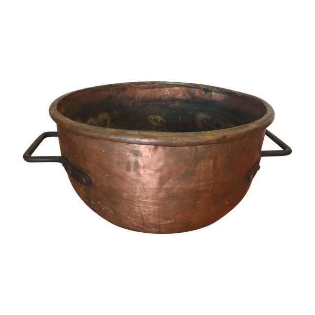 Giant Antique Copper Cauldron Chairish