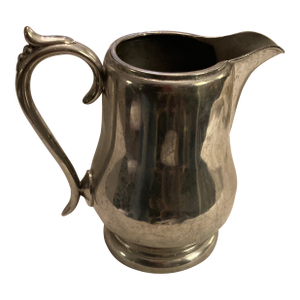 Vintage Large Pewter Pitcher for Water Beverage Flagg Homan Pewter Co. Began in 1847