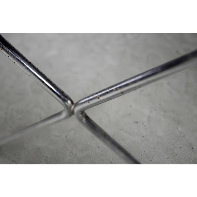 Vintage Minimalist Metal X-Line Chairs by Niels Jørgen Haugesen for Hybodan, 1970s, Set of 4 For Sale - Image 6 of 18