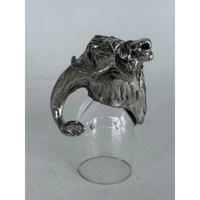 Vintage Frankli Wild Royal Selangor South African Figural Animal Shot Glasses 5 Pieces For Sale In Miami - Image 6 of 12