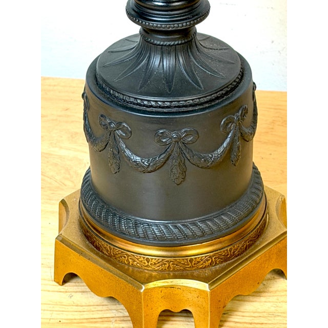 Mid 20th Century Warren Kessler Wedgwood Style Black Basalt Neoclassical Urn Lamps - a Pair For Sale - Image 16 of 16