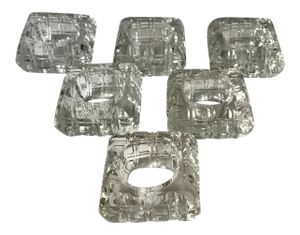 Set of Six Vintage Lead Crystal Individual Salt Cellars