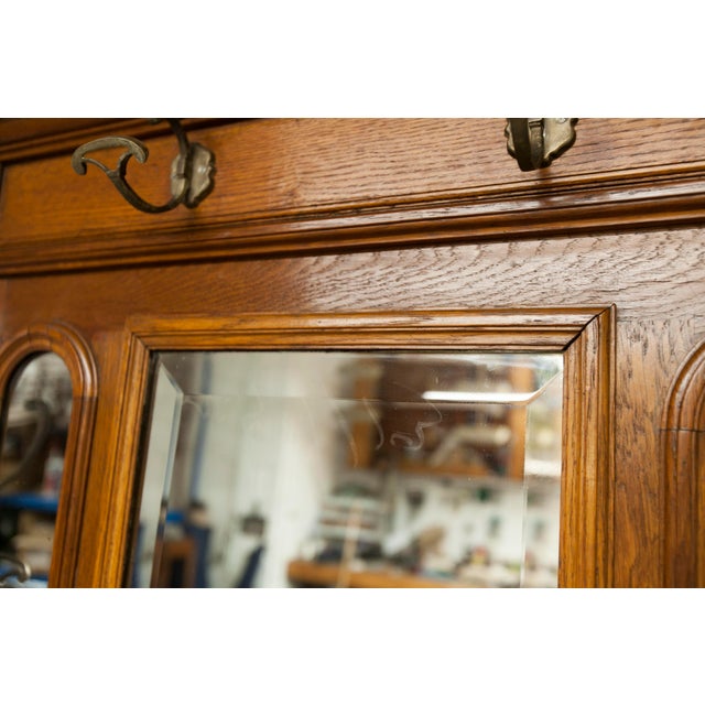 Napoleon III Style Wardrobe in Walnut with Marble, 1890s For Sale - Image 17 of 18