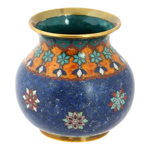 Antique Early Meiji Japanese Cloisonne Vase in the Style of Namikawa