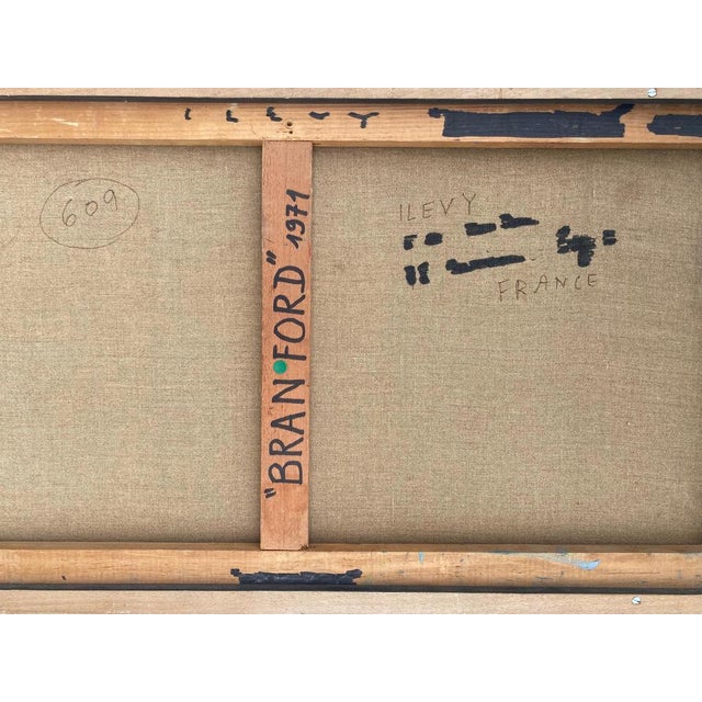 1970s Isadore Levy, Brandford, 1971, Oil on Canvas For Sale - Image 5 of 7