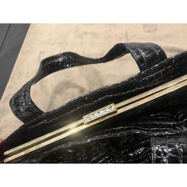 A 1990s Century Black Plastic Huge Italian Tote Bag by Zanotti Giuseppe For Sale - Image 12 of 14