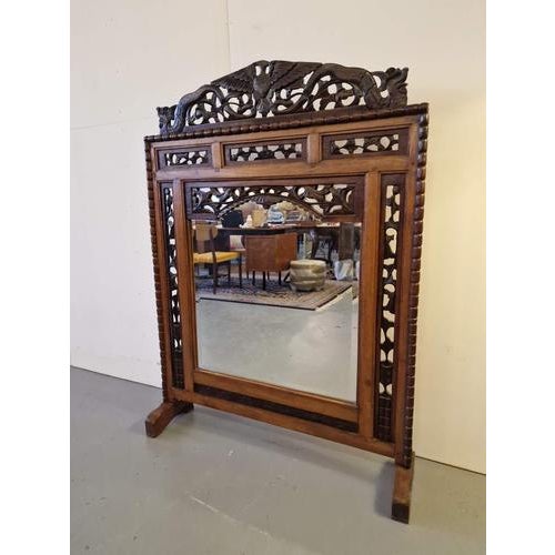 Austrian Mahogany Mirror Screen For Sale - Image 6 of 7