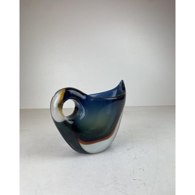 Blue Sommerso Murano Glass Vase by Flavio Poli for Seguso Vetri D'arte, Italy, 1960s For Sale - Image 8 of 16