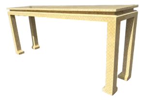 1980's Tessellated Bone Console Table