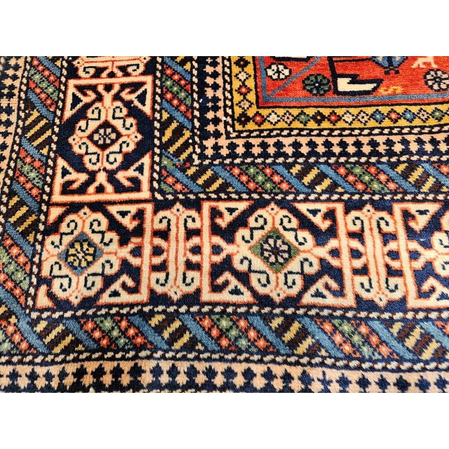 Antique Caucasian Shirvan Area Rug, Handwoven Wool, Prayer Pattern, 1890s, 4' x 5' For Sale - Image 15 of 16