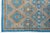 Modern Moroccan Style Hand-Knotted Wool Area Rug in Sky Blue and Terracotta For Sale - Image 10 of 12