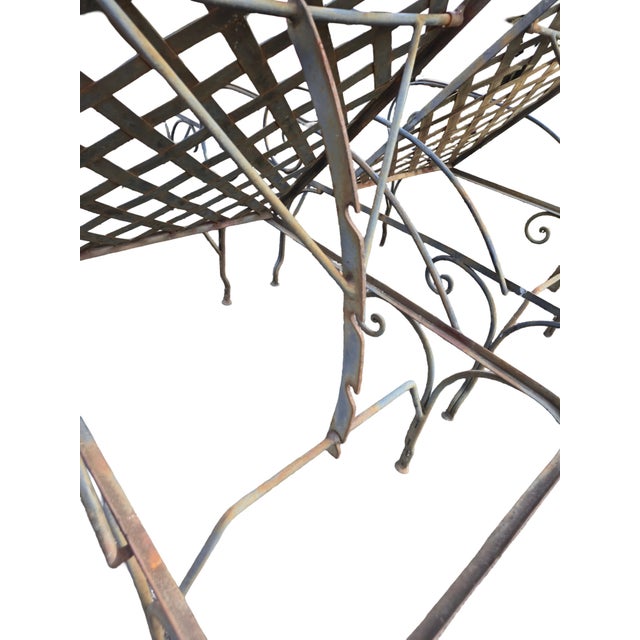 Vintage Wrought Iron Patio Lounge Chairs For Sale - Image 9 of 11