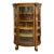 Antique American Tiger Oak Bowfront Curio Cabinet With Bent Glass, C. 1900 For Sale
