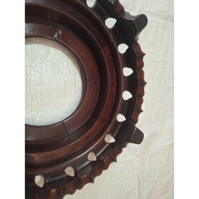 Pair of Vintage Chinese Carved Hardwood Vase Stands For Sale - Image 9 of 10