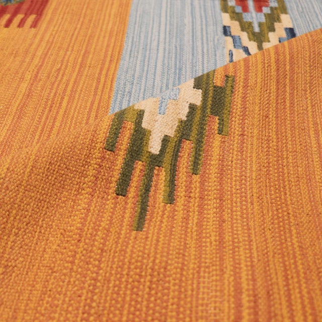 Pasargad Home Kilim Multi Cotton Area Rug- 6' 0" X 9' 0" For Sale - Image 4 of 6