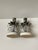 Silver Brass Candle Holders Vintage Set of 2 Marble Based With Glass Prisms For Sale - Image 8 of 10