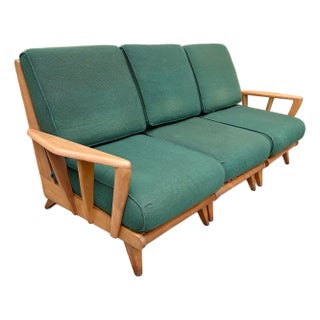 Three Piece Mid Century Modern Heywood Wakefield Sectional Sofa. Circa 1950s For Sale