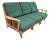 Three Piece Mid Century Modern Heywood Wakefield Sectional Sofa. Circa 1950s For Sale