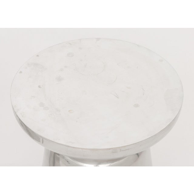 Metal Modern Chrome-Plated Metal Stools, Pair For Sale - Image 7 of 7