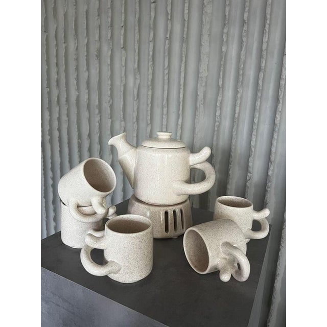 Ceramic Tea Set by Ove Pollas for Pollas Design, Denmark, 1970s, Set of 7 For Sale - Image 15 of 15