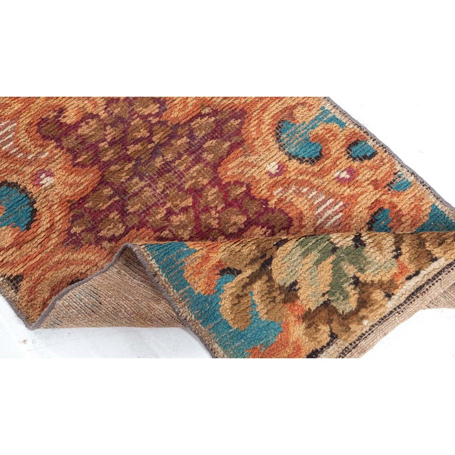 Early 20th Century Antique European Fragment Botanical Rug Doris Leslie Blau For Sale - Image 5 of 8