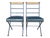 Sculptural Iron X-Frame Dining Chairs in Dark Green Leather – Set of 4 For Sale - Image 15 of 15